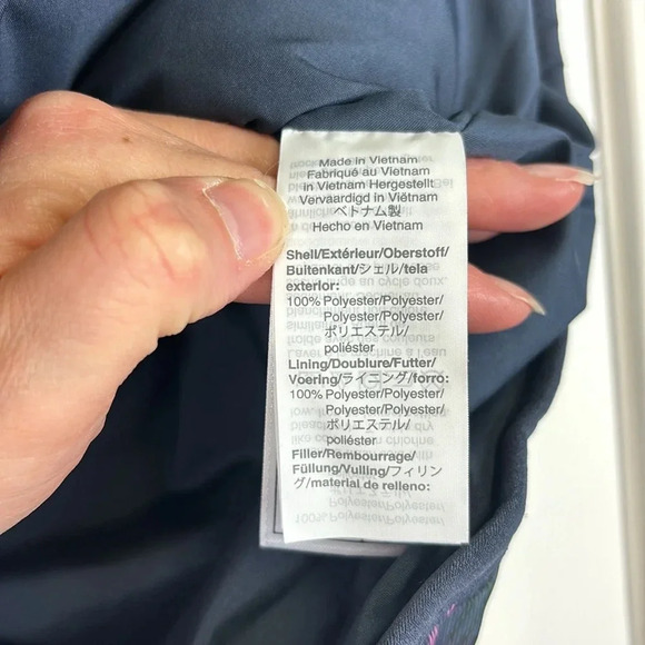 J. Crew navy, green and purple tartan zip up puffer vest sz xs - Picture 5 of 6